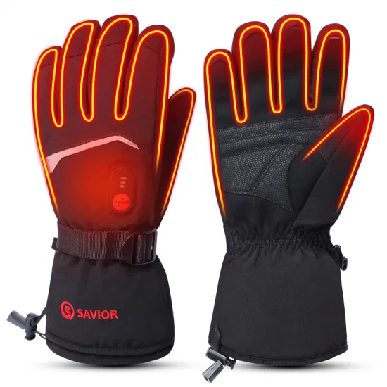 SAVIOR Amazon, Лидер продаж, зимние теплые перчатки с сенсорным экраном и пальцами для катания на лыжах, мотоцикла, кемпинга, электрические перчатки с подогревом на батарейках