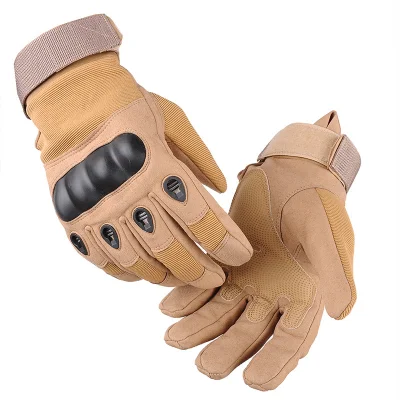 Боевые защитные перчатки, тактические перчатки для охоты, спорта, гонок и верховой езды с полным пальцем