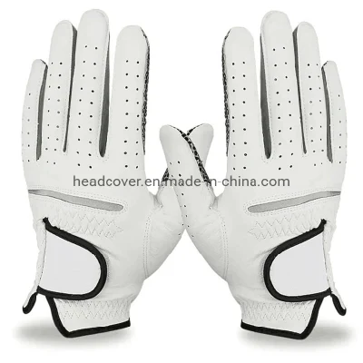 Оптовые перчатки для гольфа, Индонезия, 100% кожа AAA Cabretta с логотипом OEM, мягкие полноцветные мужские кожаные перчатки для левшей